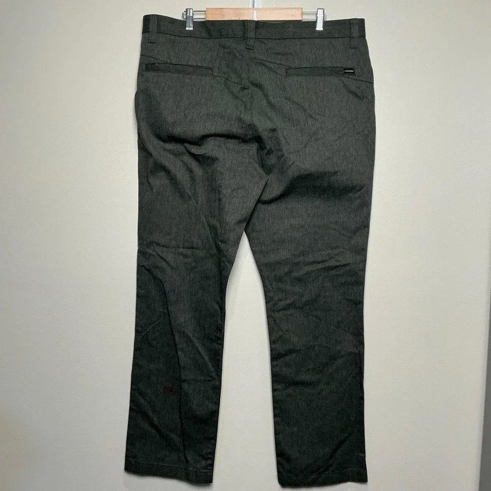 NWTVolcom V Monty Pants Mens 40x32 Charcoal Grey Heather Chino Straight Leg NWT